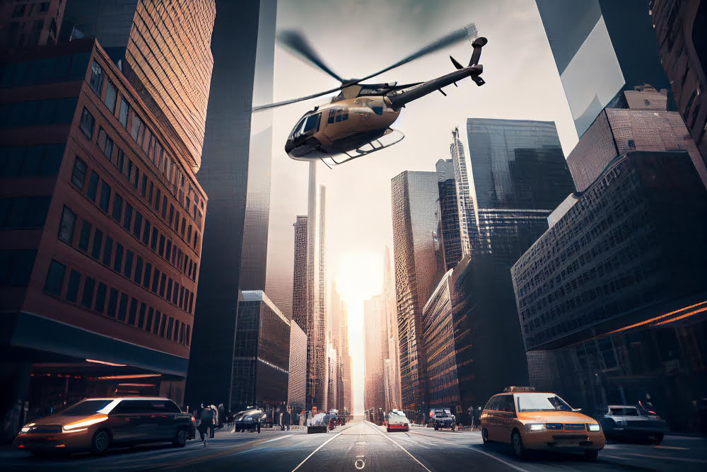 Quais são os helicópteros modernos? 2 helicopteros privados
